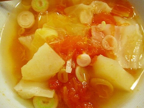 ジャガイモ トマト キャベツのヘルシースープ レシピ 作り方 By わんちゃん102 楽天レシピ